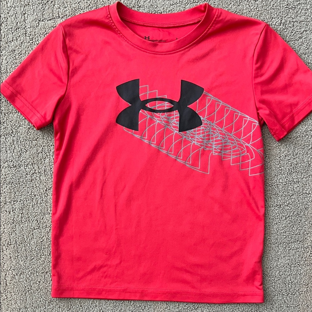 Under Armour Kids' Red Tee with Black Logo